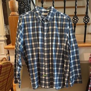Classic Blue Plaid Button-Down Shirt
